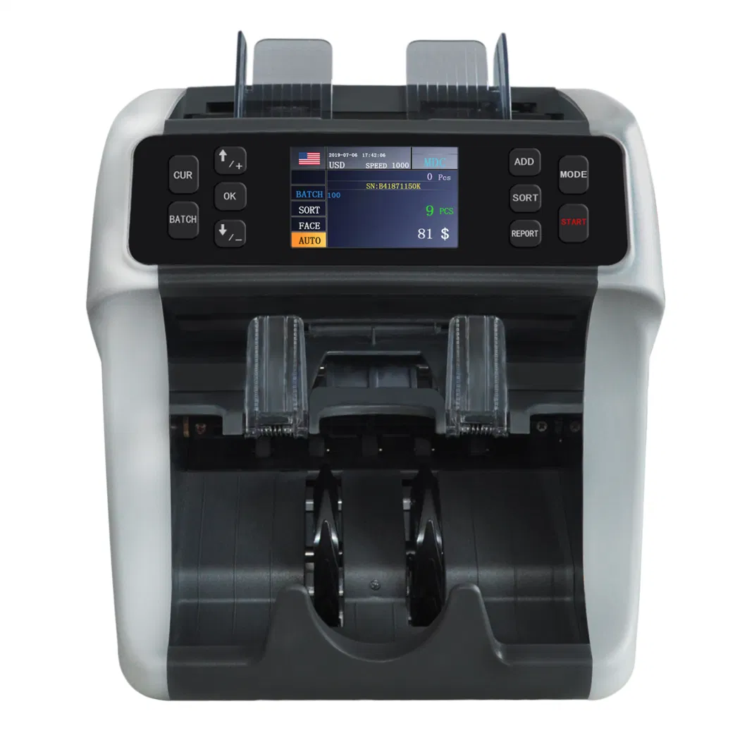 Bank Most Favorite Multi Currencies Bill Counting and Sorting Machine