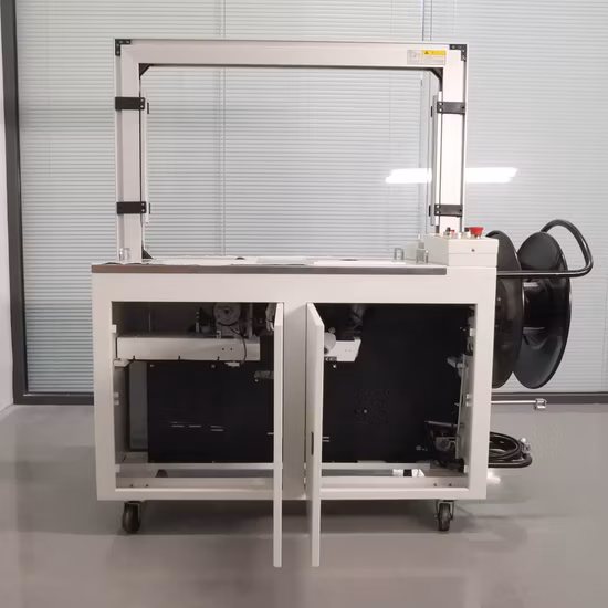 Plastic&PP&Polychem&Polypropylene&Poly Strap Semi Automatic Banding Strapper Strapping Machine for Carton Case Box